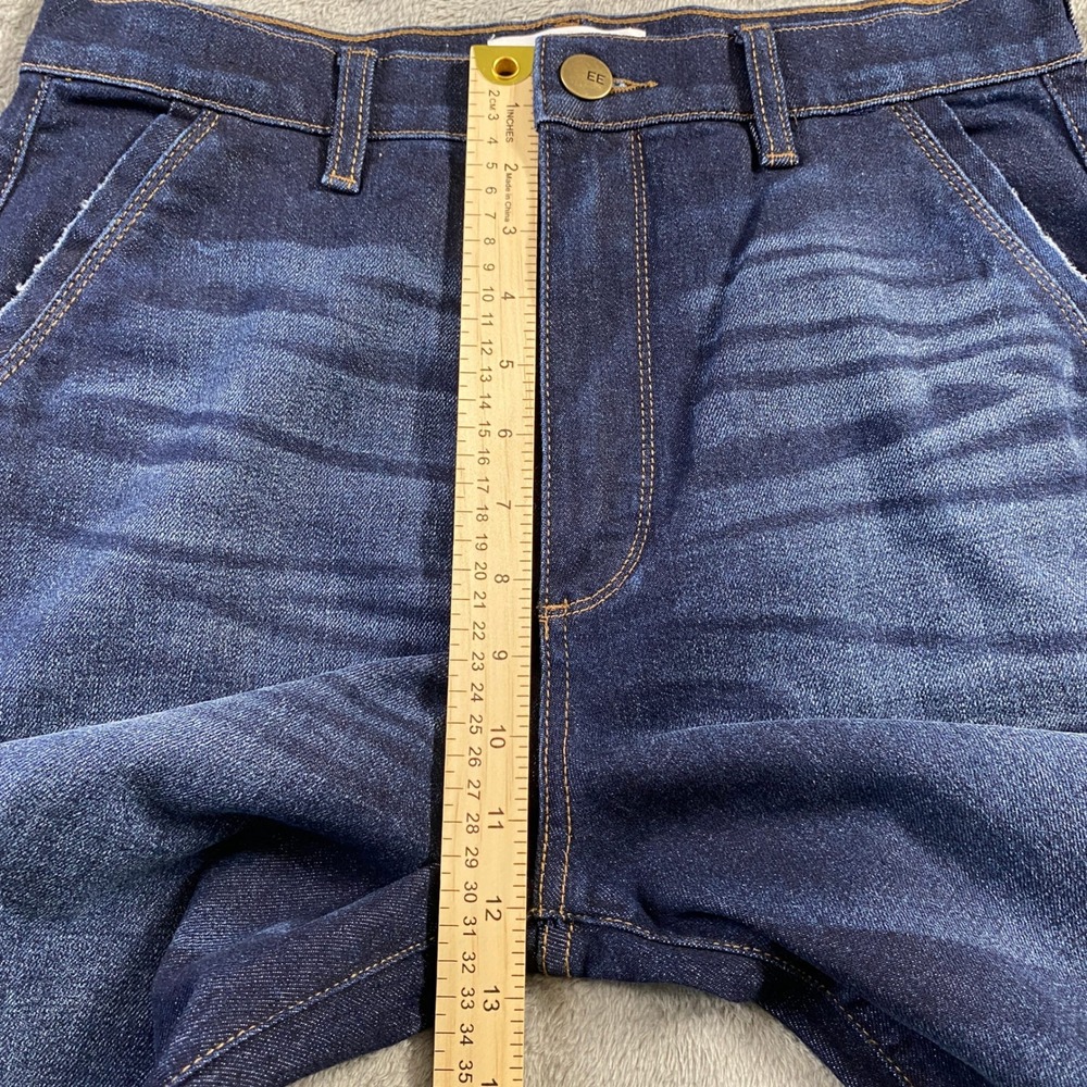 Evereve The Ever Trouser Jeans Womens 29 Blue Dark Wash High Rise Wide Leg EUC - Picture 7 of 15